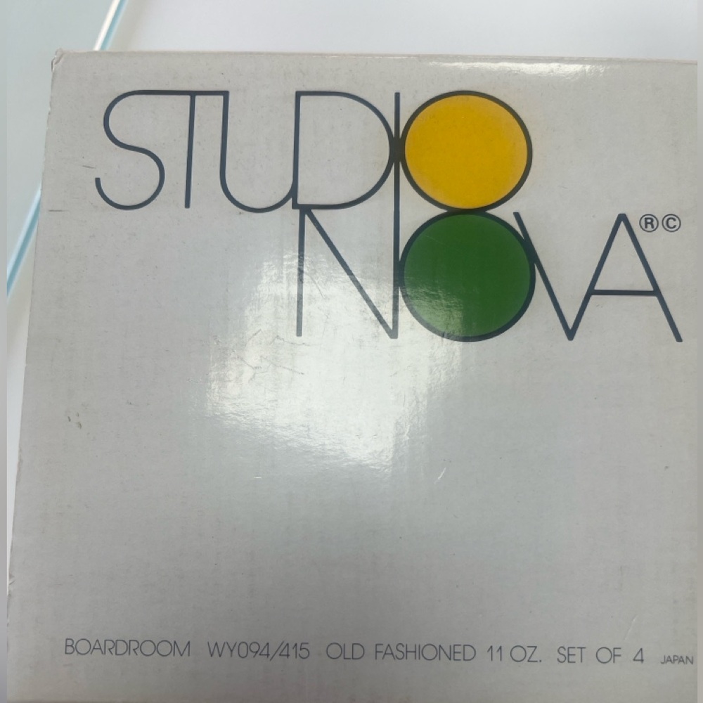 Studio Nova “Boardroom” Old Fashioned Glasses – Set of 4 (11 oz, Japan)